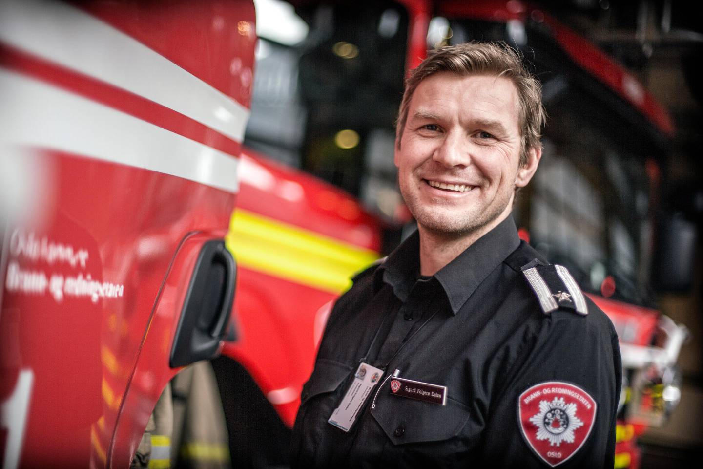 Branninspektør Sigurd Folgerø Dalen ved infoenheten i Oslo brann- og redningsetat