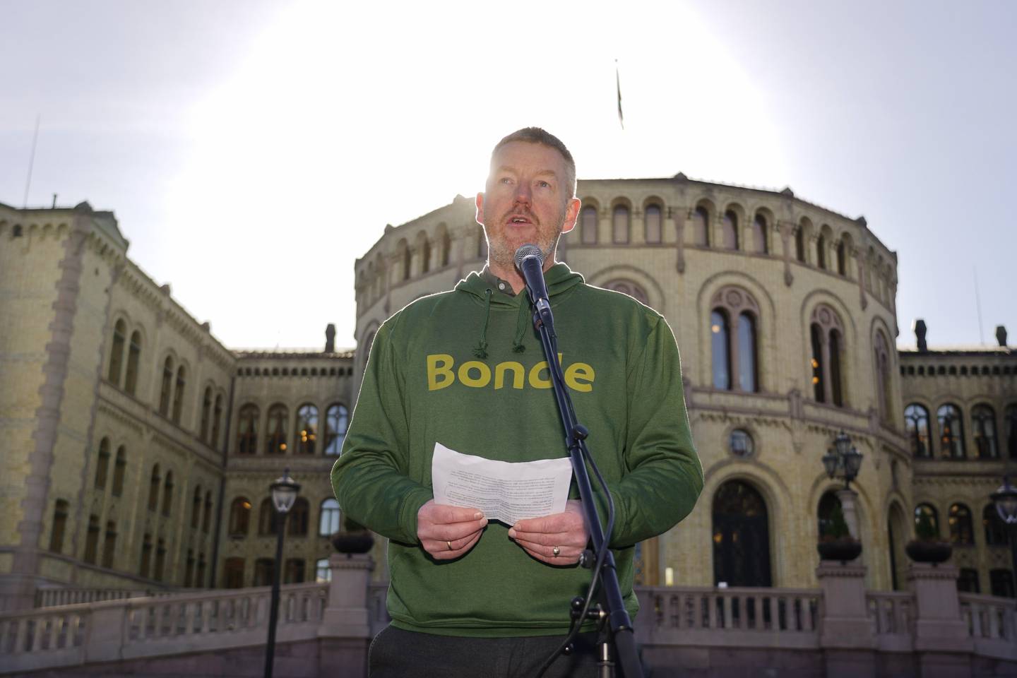 Bjørn Gimming blei torsdag attvald som leder i Noregs Bondelag. Foto: Heiko Junge / NTB / NPK