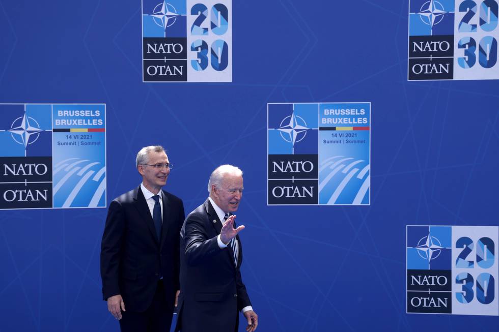 Natos generalsekretær Jens Stoltenberg og USAs president Joe Biden.