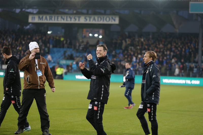 Mjøndalen-trener Vegard Hansen tok 1-1 som en seier. FOTO: BERIT ROALD/NTB SCANPIX