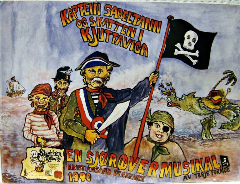 Høsten 1989 tegnet Terje Formoe den første illustrasjonen med historien om Kaptein Sabeltann i Kjuttavika.