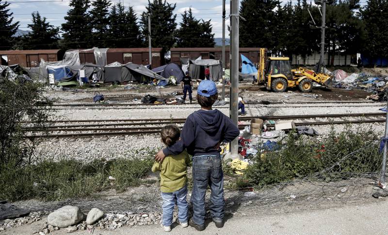 I flere måneder har tusenvis av mennesker slått leir ved Idomeni ved grensen mellom Hellas og Makedonia.   Nå er området tømt. FOTO: YANNIS KOLESIDIS/NTB SCANPIX
