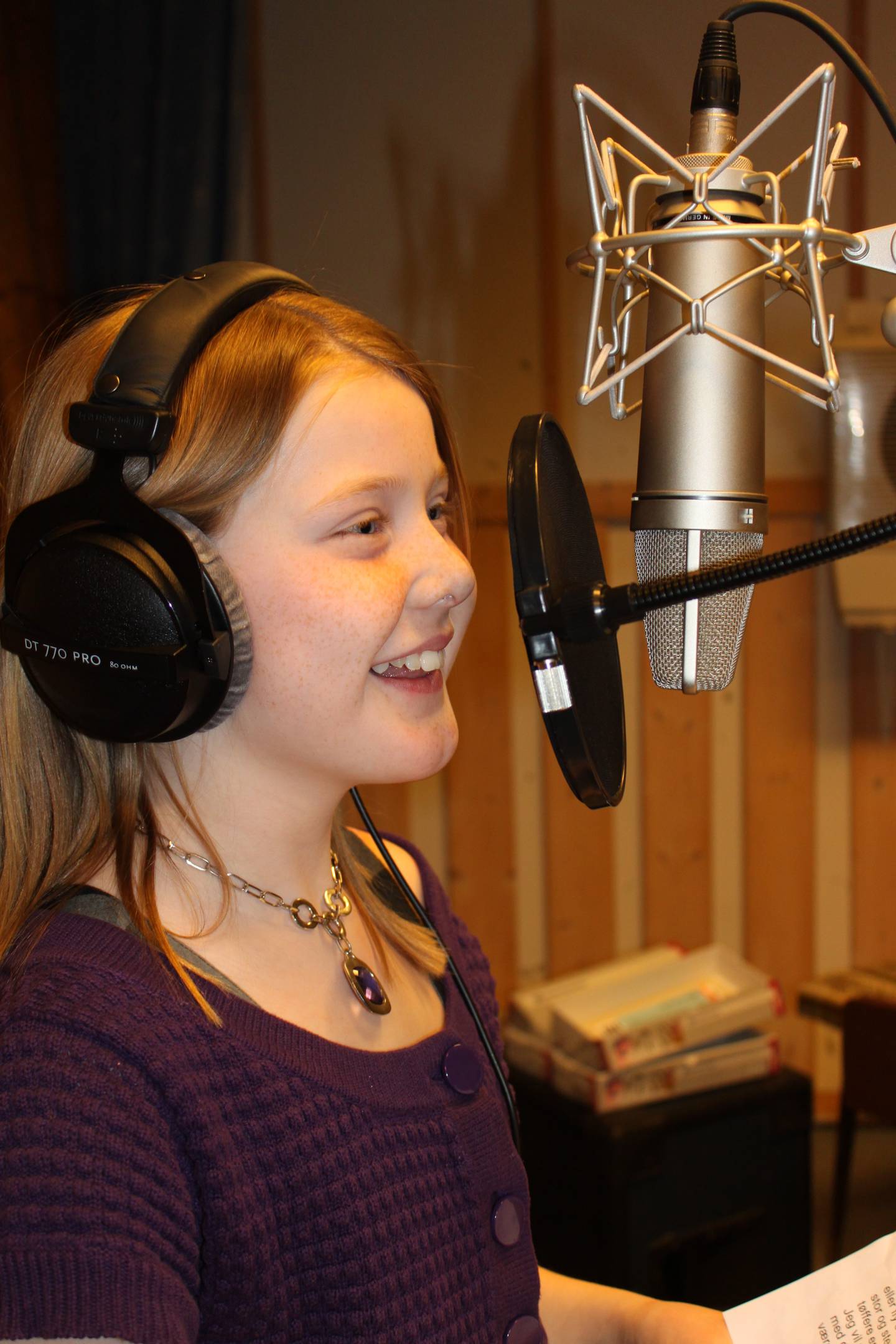 Marie Synnøve Skagemo begynte tidlig å spille inn sanger i studio.