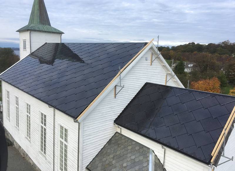 FØRST UT: Strand kirke i Rogaland