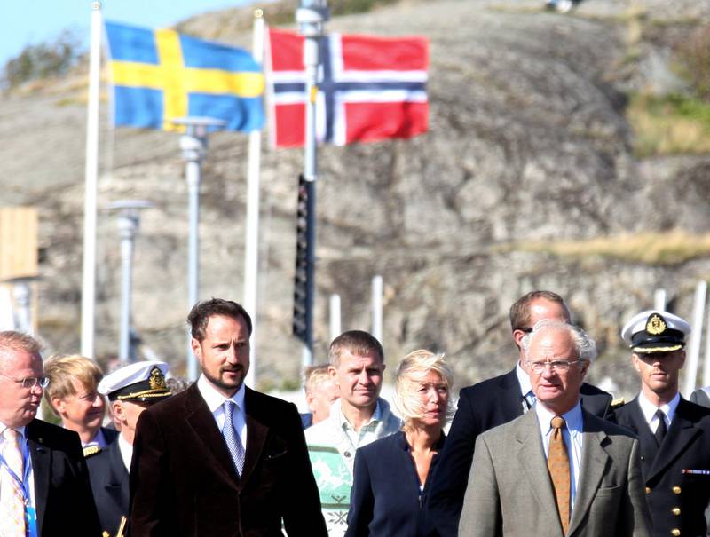 ÅPNING: Kronprins Haakon og kong Carl Gustaf gjestet Strömstad da nasjonalparkene Ytre Hvaler og Kosterhavet ble åpnet i 2009.