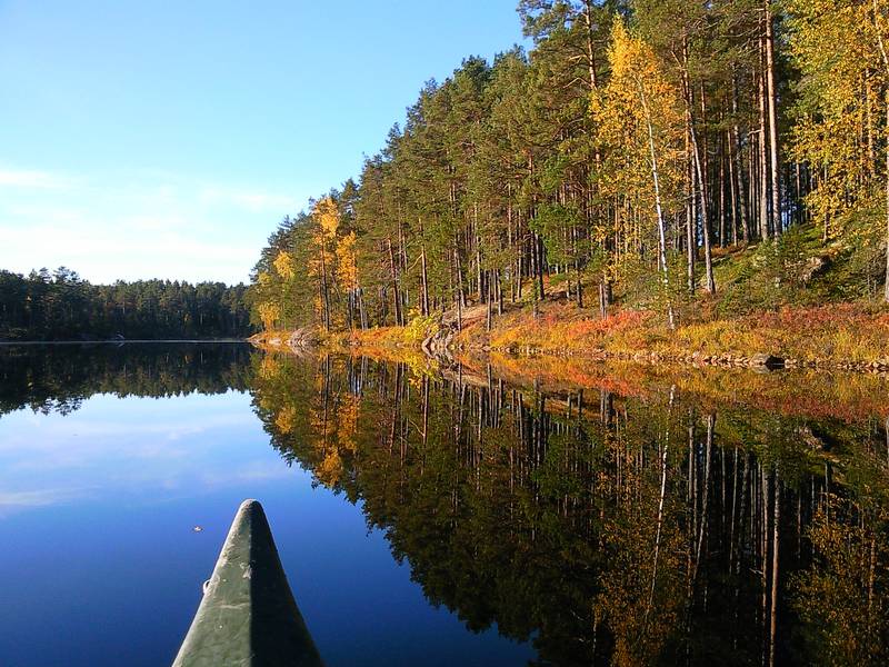 IDYLLISK: En padletur om høsten er utrolig stemningsfull på idylliske Vortungen.