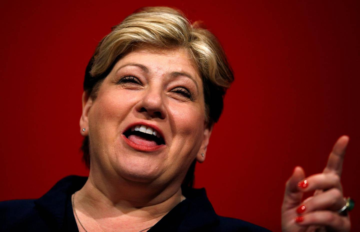 FILE PHOTO: Shadow Foreign Secretary Emily Thornberry speaks during the Labour party annual conference in Brighton, Britain September 23, 2019.  REUTERS/Peter Nicholls/File Photo