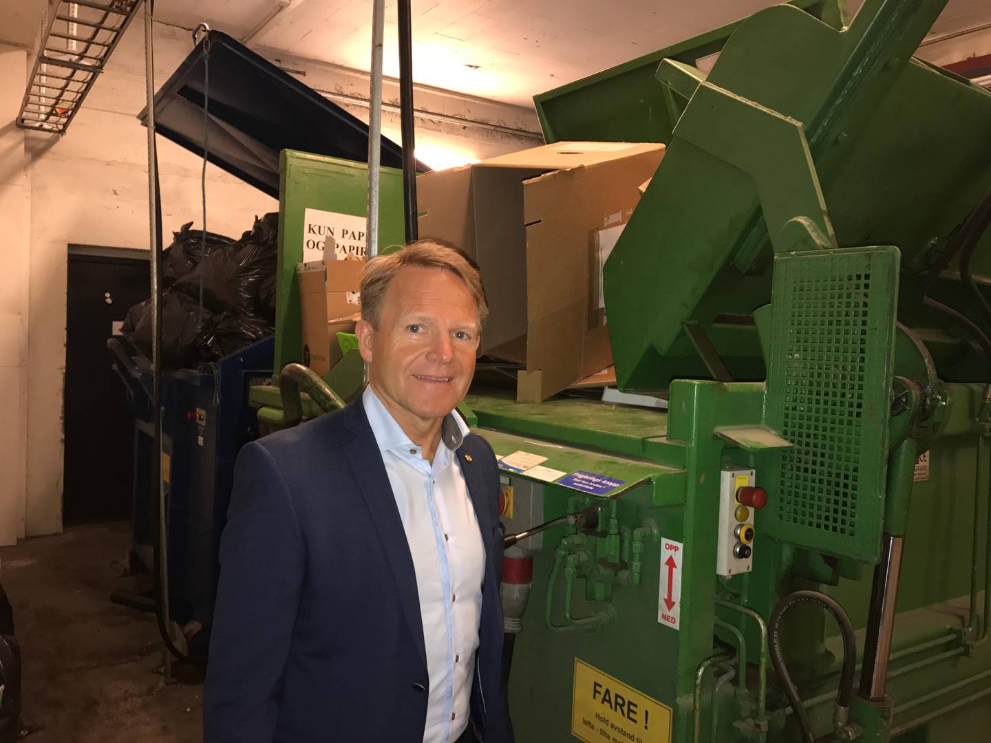 Stig Ervik, administrerende direktør i Norsirk, som overtar håndteringen av plast i blå poser fra Oslo, Skien, Porsgrunn, Bamble og Siljan om cirka en måneds tid.