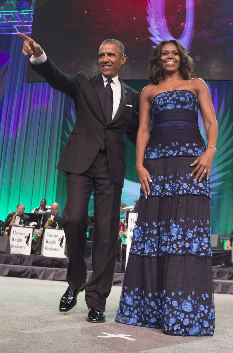 Barack Obama og kona MIchelle.