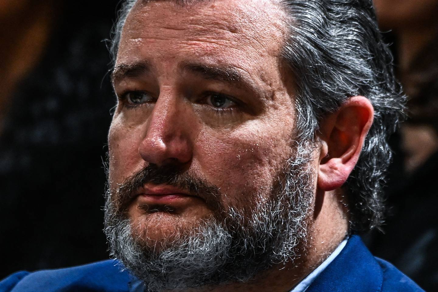 Senator Ted Cruz er en av våpenlobbyens mest profilerte støttespillere. Her fra onsdag, under en minnemarkering for ofrene etter skytingen i Uvalde, Texas.