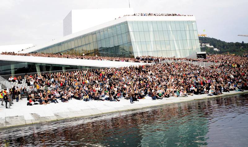 FESTPLASS: Deler av åpningsseremonien ser ut til å skulle være på Operaen i Oslo. Her fra et tidligere arrangement.