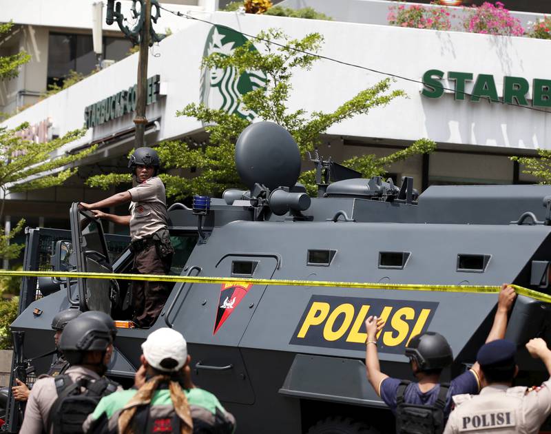 Starbucks var et av målene for angriperne i Jakarta. FOTO: NTB SCANPIX