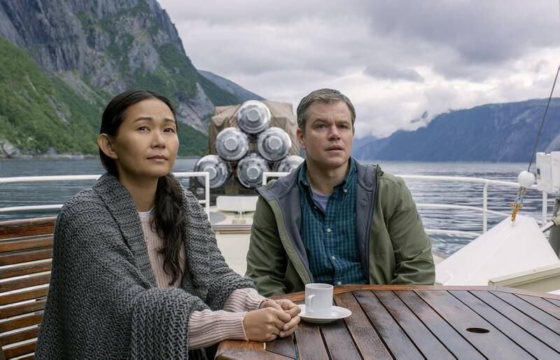 Matt Damon og Hong Chau i norske fjorder i Downsizing.