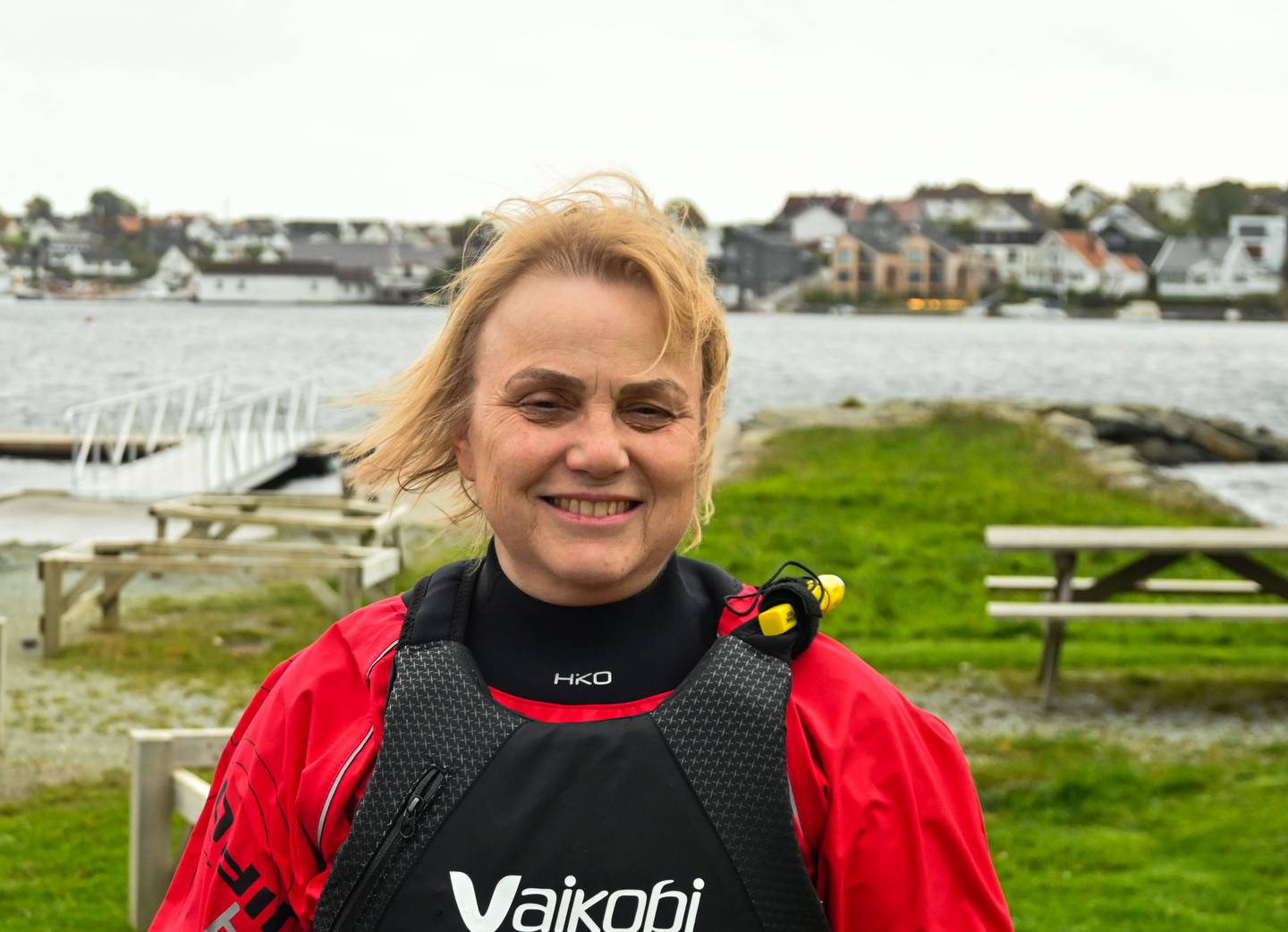 Sigrid Matthes fra Tyskland er en erfaren padler, men sliter fortsatt med å ha hodet under vannet.