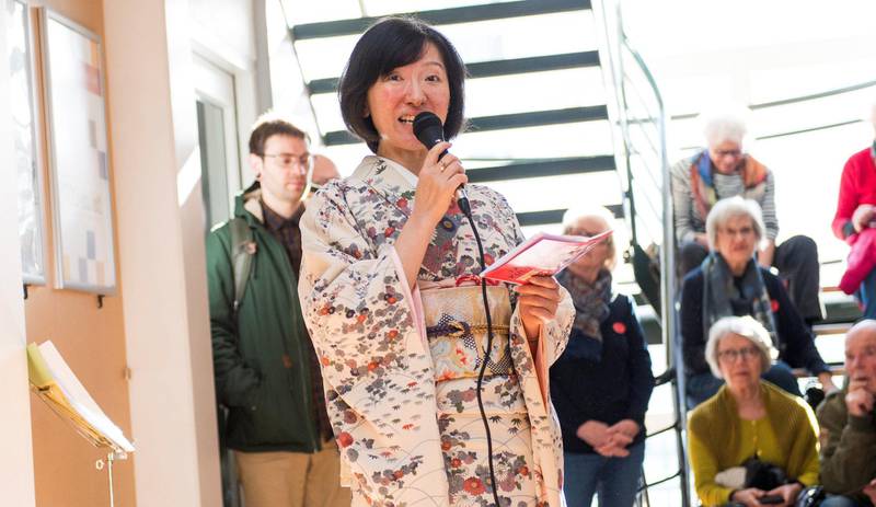 Første gang: Miss Yamada Kazumi, ambassaderåd ved den japanske ambassaden, åpnet et sjeldent samarbeidsprosjekt – trolig det første utenfor Oslo. FOTO: ELIN EIKE WORREN