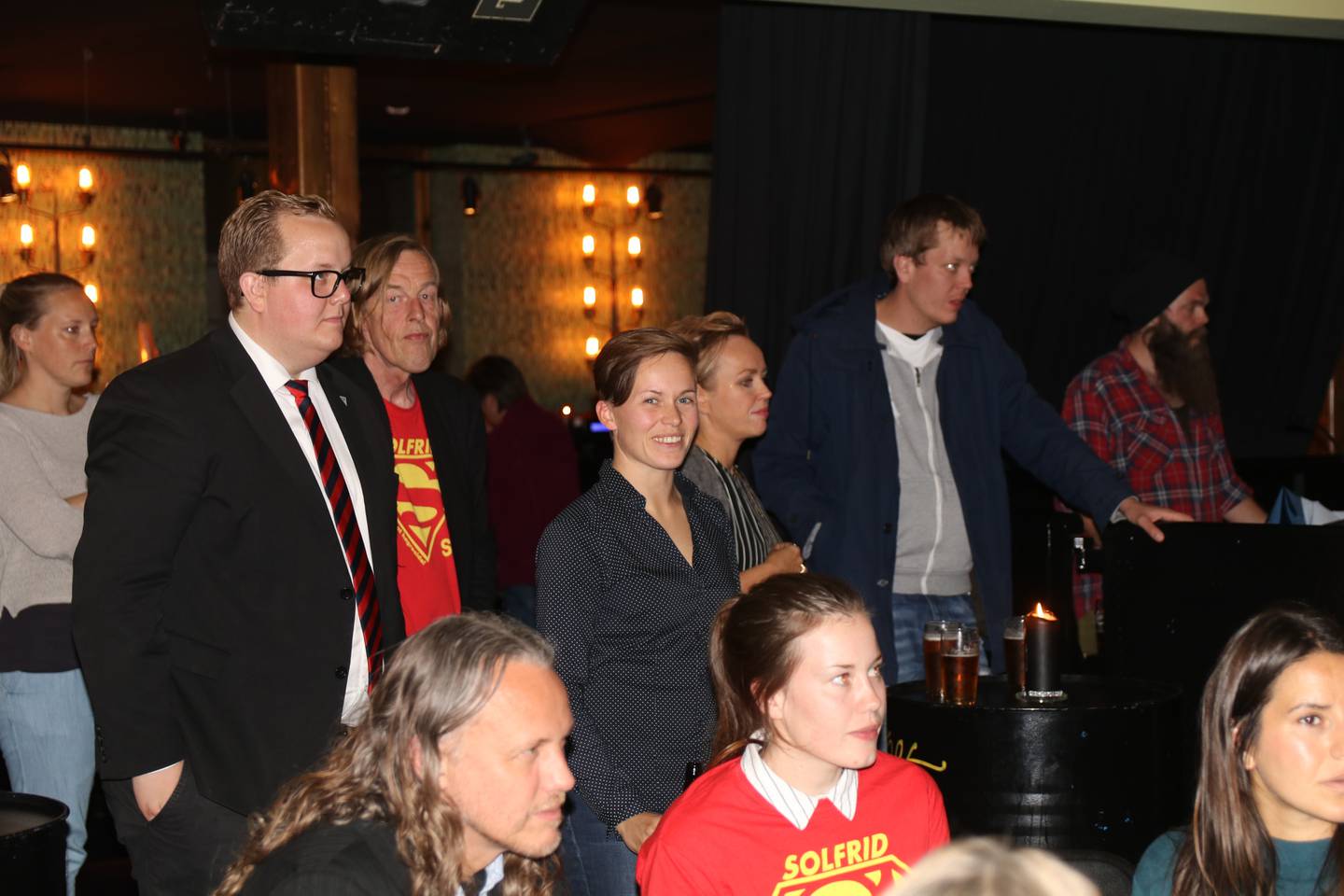 Solfrid Lerbrekk fra SV (i midten) ser ut til å vinne utjevningsmandatet for Rogaland.