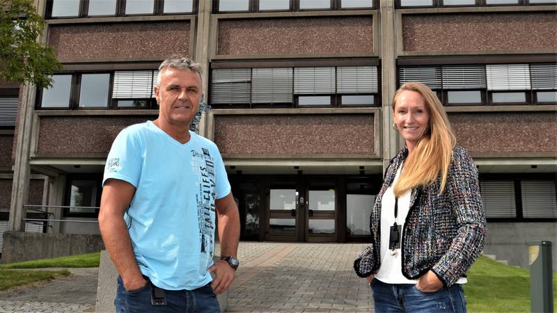 – Uvissheten rundt eierskapet tærer på oss alle, mener ansatte-representantene Per Anders Opsahl og Camilla Huseby Damas i Fredrikstad Energi AS.