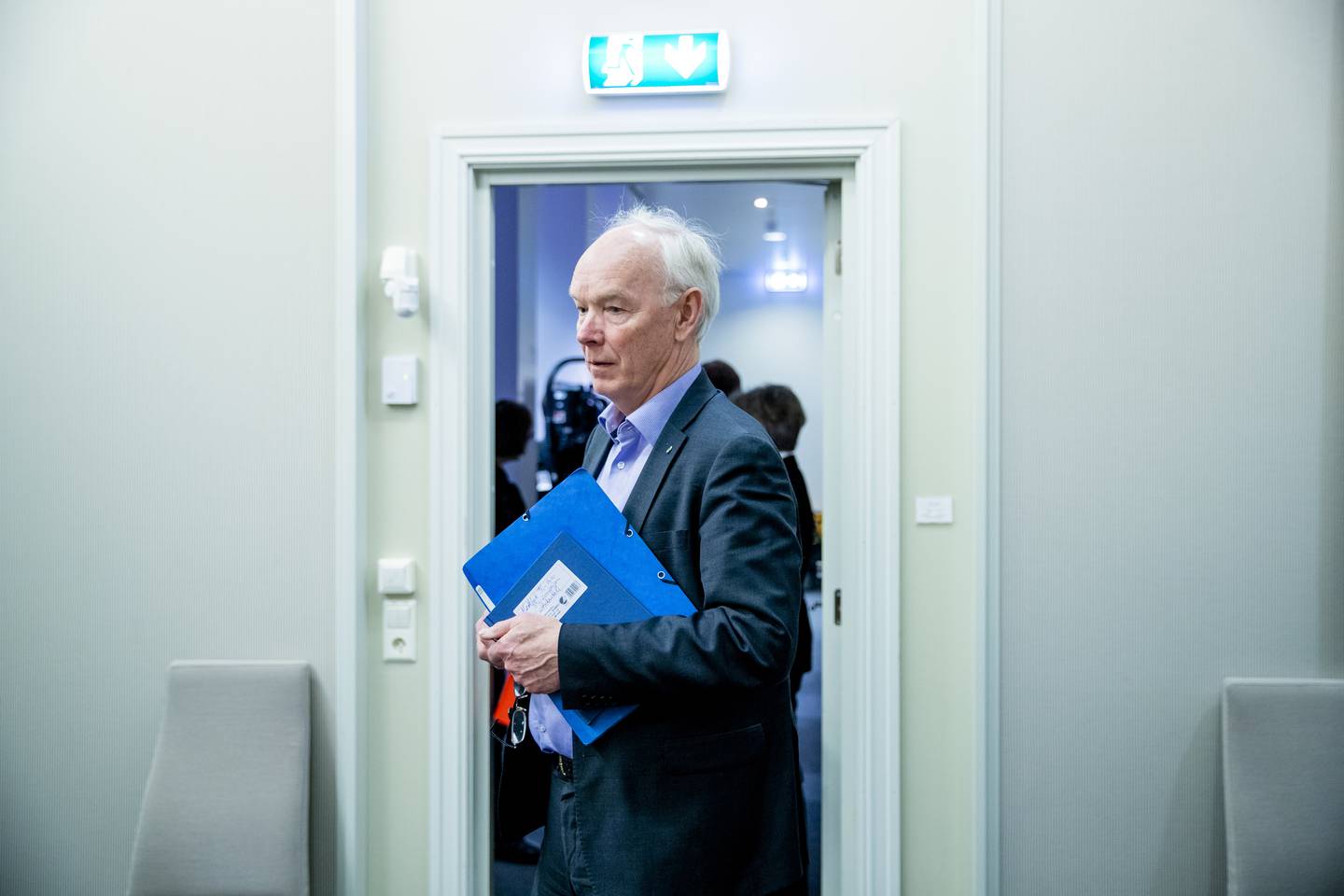 Per Olaf Lundteigen i høringen om trygdeskadalen i Stortingets kontroll- og konstitusjonskomité.