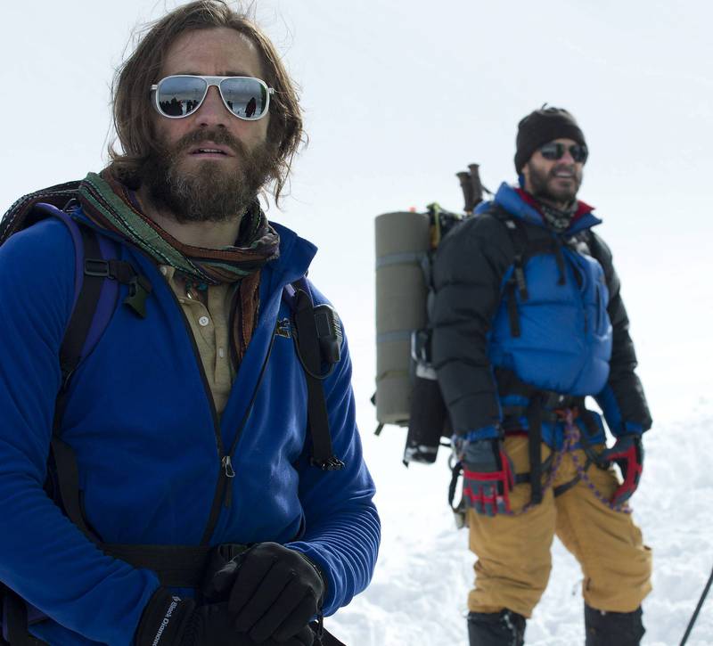 I stil med katastrofefilmene fra syttitallet har «Everest» en rolleliste full av kjentfolk, blant andre Jake Gyllenhaal (t.v.). FOTO: UNITED INTERNATIONAL PICTURES