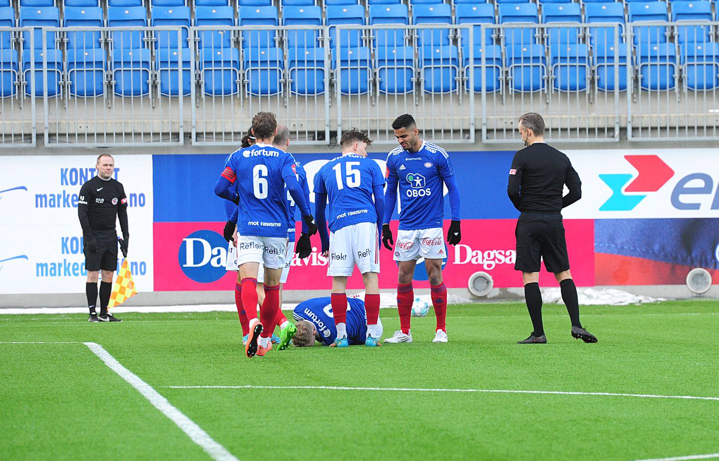 Vålerengas Henrik Bjørdal måtte tidlig ut med skade i kampen mot FFK.