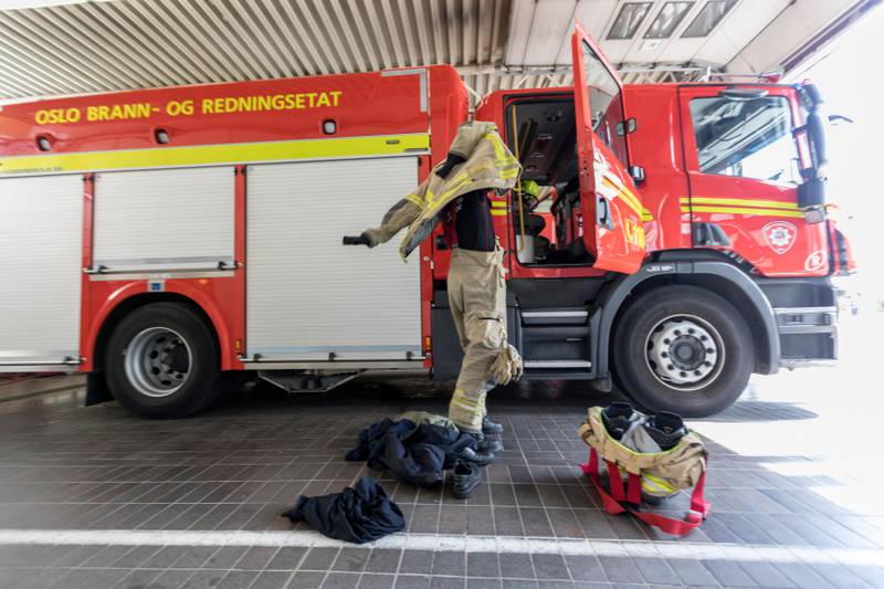 Oslo  20170707.
Brannmenn i Oslo brann- og redningsetat.
Foto: Gorm Kallestad / NTB scanpix
Modellklarert til redaksjonell bruk
