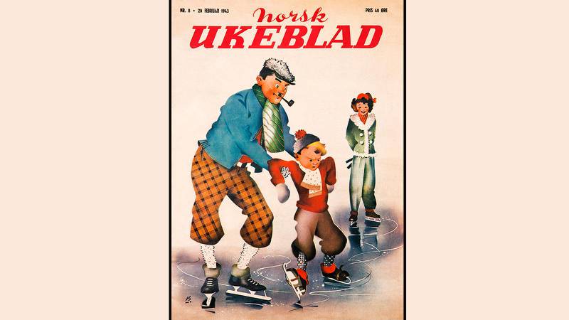 For denne forsiden på Norsk Ukeblad i 1943 ble Gunnar Bratlie sendt rett til Grini.