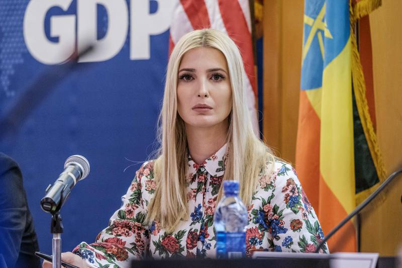 US Senior White House advisor Ivanka Trump attends a meeting as part of the African Women?s Empowerment Dialogue, on April 15, 2019, in the Ethiopian capital Addis Ababa. (Photo by EDUARDO SOTERAS / AFP)