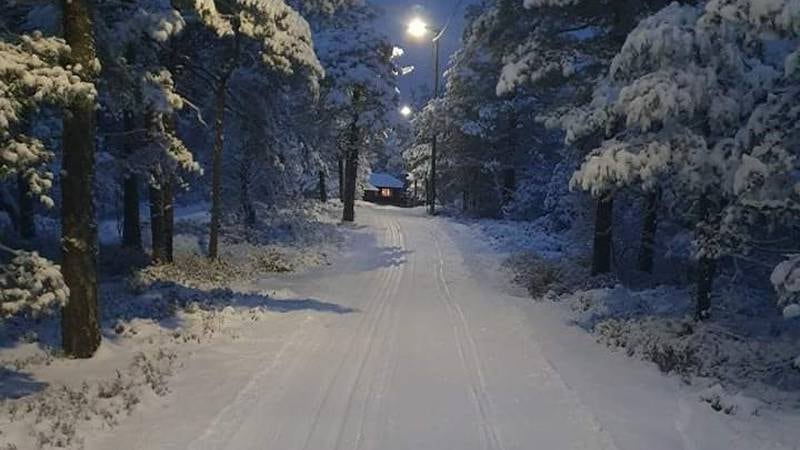 På ettermiddagen torsdag 28. desember ble det kjørt opp skispor til Skihytta i Fredrikstadmarka.