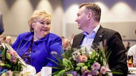 Erna Solberg gjenvalgt som Høyre-leder: – Har ikke lyst til å være proppen på toppen