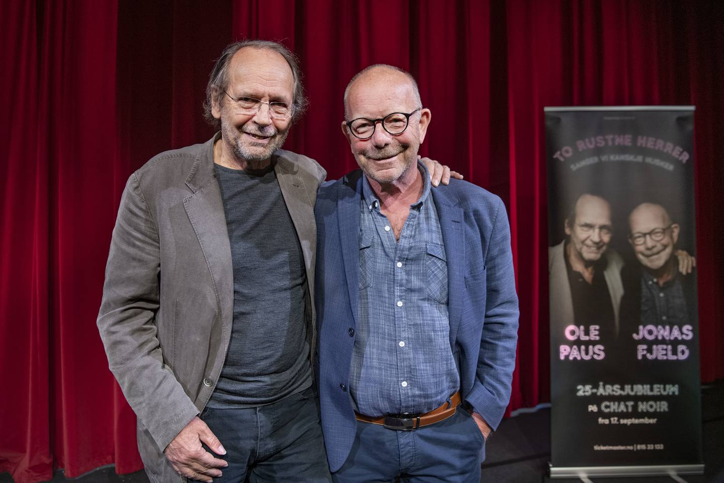 Ole Paus og Jonas Fjeld annonserte et nytt show med To Rustne Herrer på Chat Noir to dager før Norge stengte i mars 2020. Forhåpentligvis er det ennå ikke for sent...