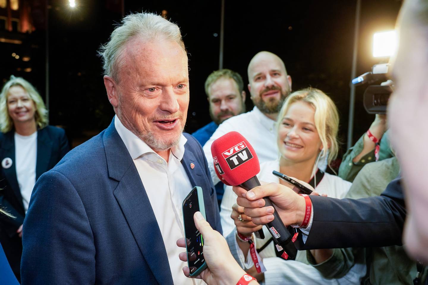 Raymond Johansen (Ap) under Arbeiderpartiets valgvake på Folkets hus i Oslo under kommunevalget 2023 mandag kveld.